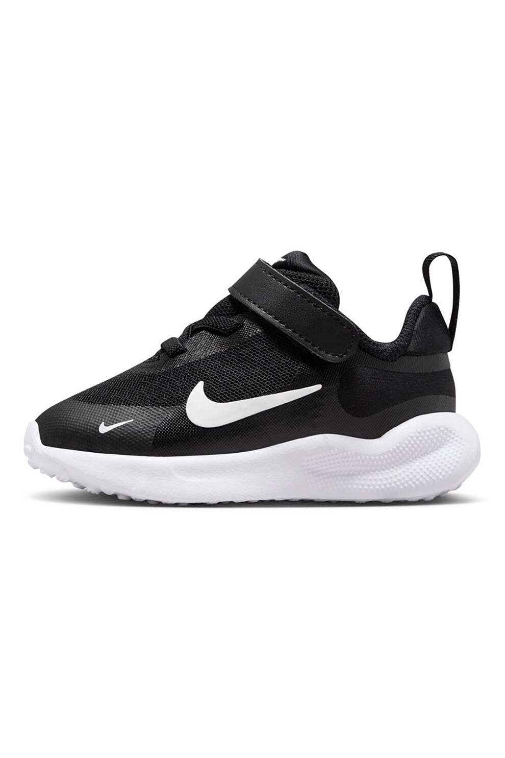 Nike, Revolution 7 Pantofi cu velcro, pentru alergare, Alb, Negru, 18.5 EU