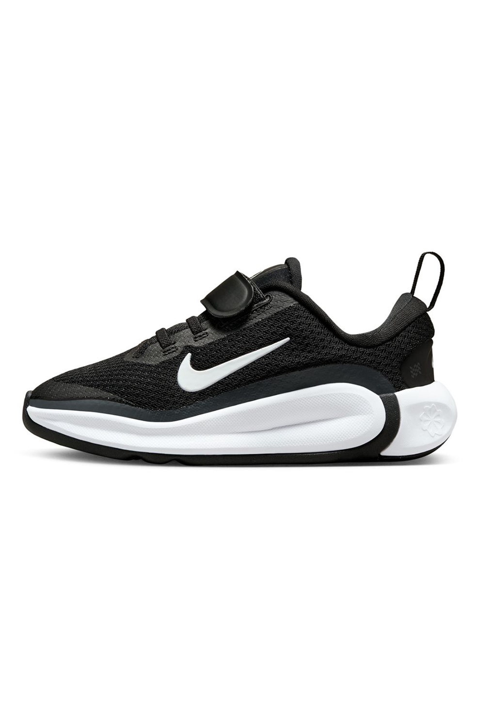 Nike, Pantofi cu velcro, pentru alergare Infinity Flow, Alb, Negru, 28 EU