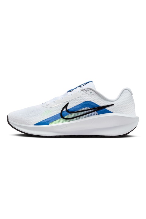 Nike, Pantofi pentru alergare DownShifter 13, Alb/Albastru/Negru