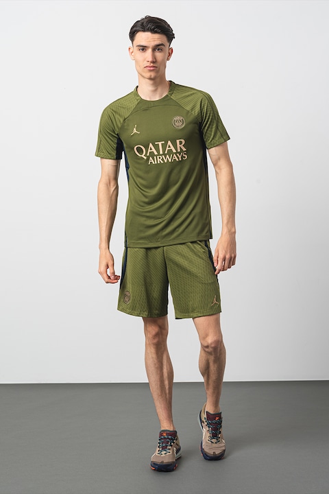 Nike, Tricou cu imprimeu logo pentru fotbal Paris Saint-Germain Strike Fourth, Verde masliniu