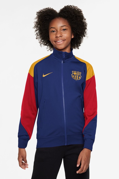 Nike, Jacheta de trening pentru fotbal F.C. Barcelona Academy Pro, Visiniu/Albastru royal