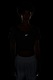 Nike, Tricou crop cu tehnologie Dri-FIT si decupaj pe spate pentru fitness Classic, Negru