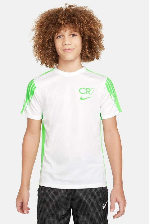 Nike, Футболна тениска CR7 с Dri-FIT, Бял/Зелен