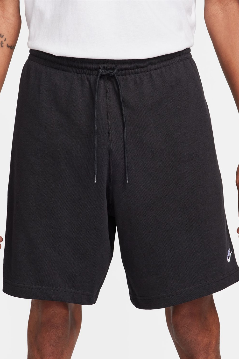 Nike, Bermude cu snur in talie Club, Negru, S