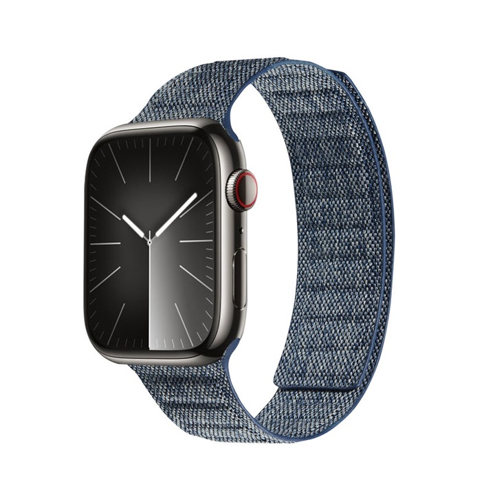 Crong Melange - Magnetic okosóraszíj Apple Watch 42/44/45/49 mm (blue melange)