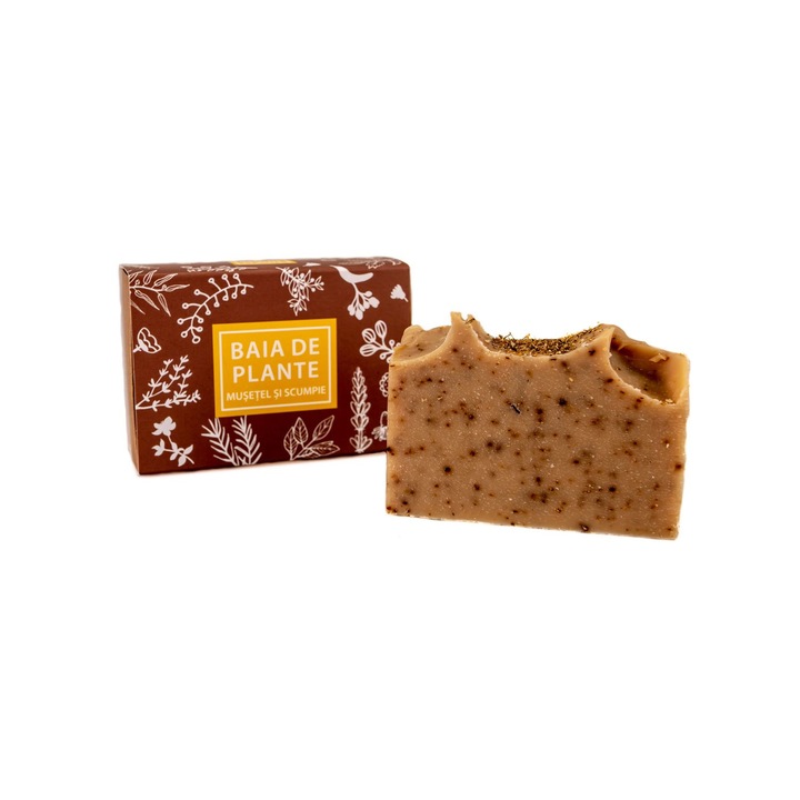 Sapun natural Handmade, Musetel si Scumpie, Baia de Plante, 100g
