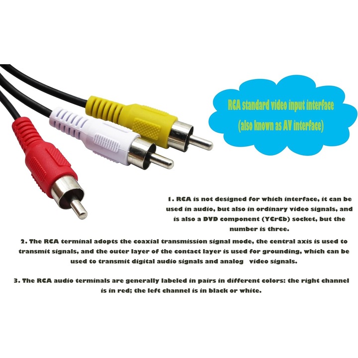 Cable De Audio Estéreo Watio Wave Jack 2.5mm A 3 RCA - 1.5 Metros, Negro, Para TV Y Equipos De Sonido