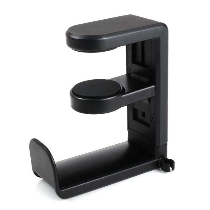 Fejhallgató állvány, asztali tartó, kompakt, JENUOS®, fekete