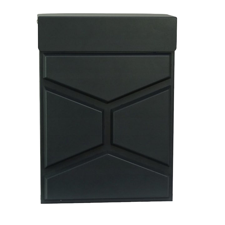 Пощенска кутия 3D модел, Поцинкована стомана/гума, черен