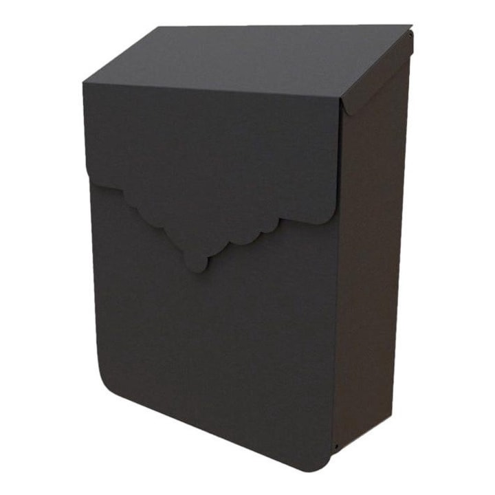 Пощенска кутия, Поцинкована стомана, 3 кг, 30x35,5x10,5 см, Антрацит