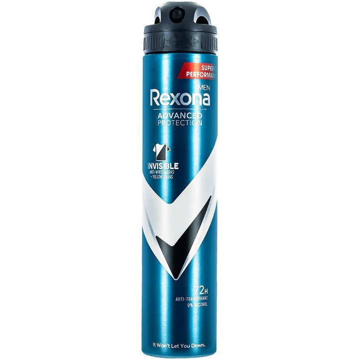 Deodorant antiperspirant spray Rexona Men Invisible Black & White Advanced Protetion, 200 ml