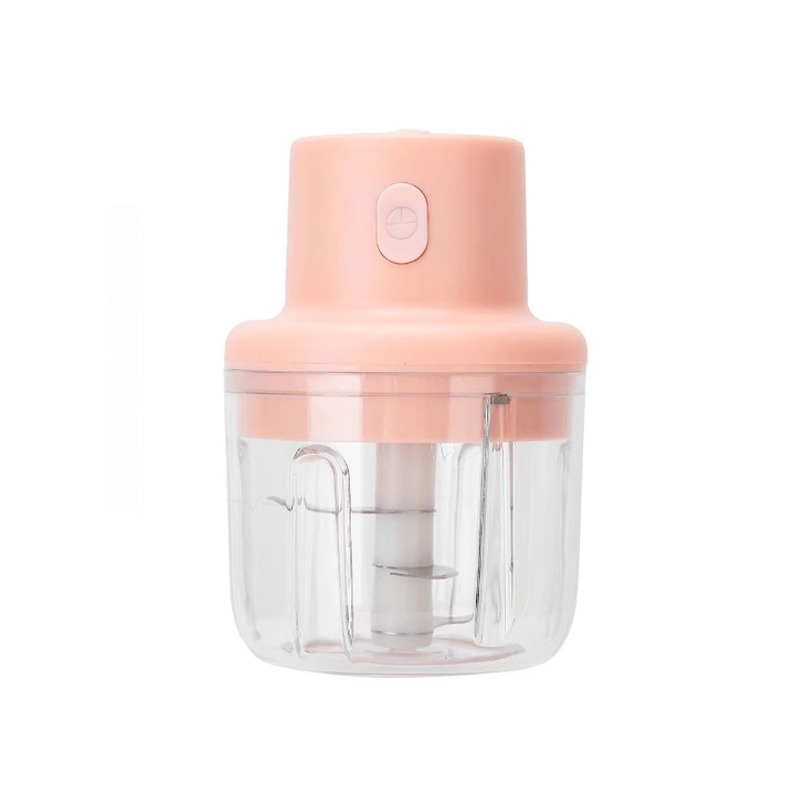 Mini tocator electric portabil, 100 ml, pentru usturoi, ghimbir si alte alimente, reincarcabil USB, rezistent la apa, Verde