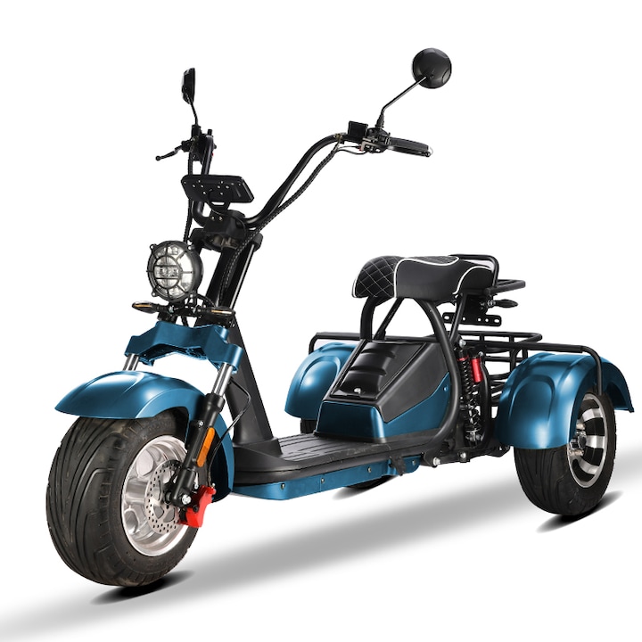 Elektromos robogó, HM3.0 modell, 2000 W-os motor, 12Ah akkumulátor, kék