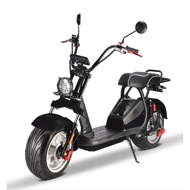Elektromos robogó, HM5.1 modell, 1500 W-os motor, 12Ah akkumulátor, Fekete