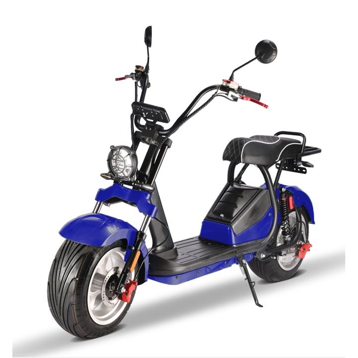 Elektromos robogó, HM5.1 modell, 1500 W-os motor, 12Ah akkumulátor, kék