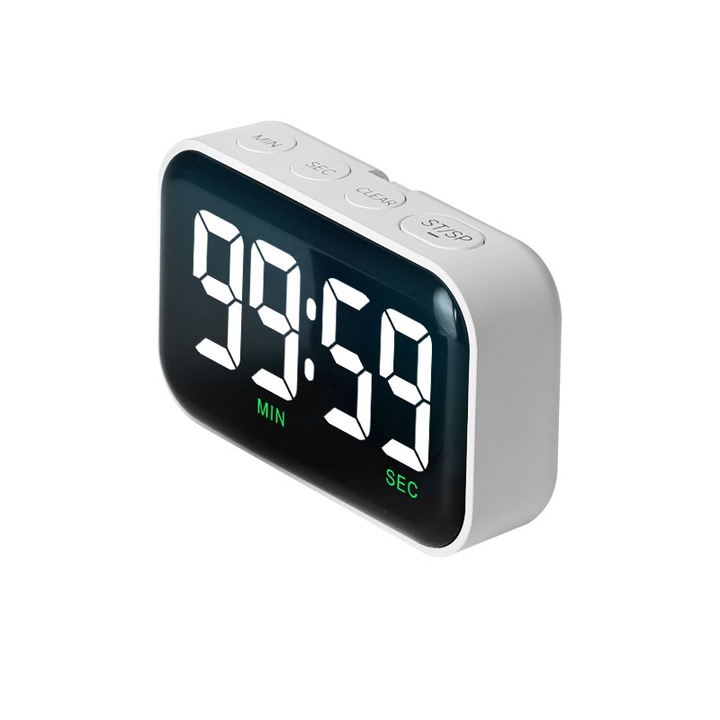 Cronometru digital pentru bucatarie, Sunmostar, Alb