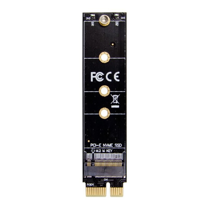 M.2 NVMe към PCI Express x1 SSD адаптер, черен, JENUOS®