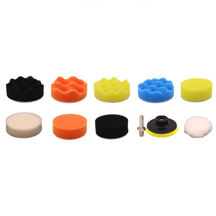 Set 11 accesorii lustruire, Sunmostar, Multicolor