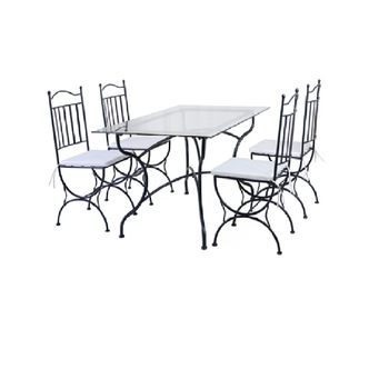 Set mobilier gradina/ terasa din fier forjat MONTAGU masa cu 6 scaune Set mobilier gradina/ terasa din fier forjat MONTAGU masa cu 6 scaune