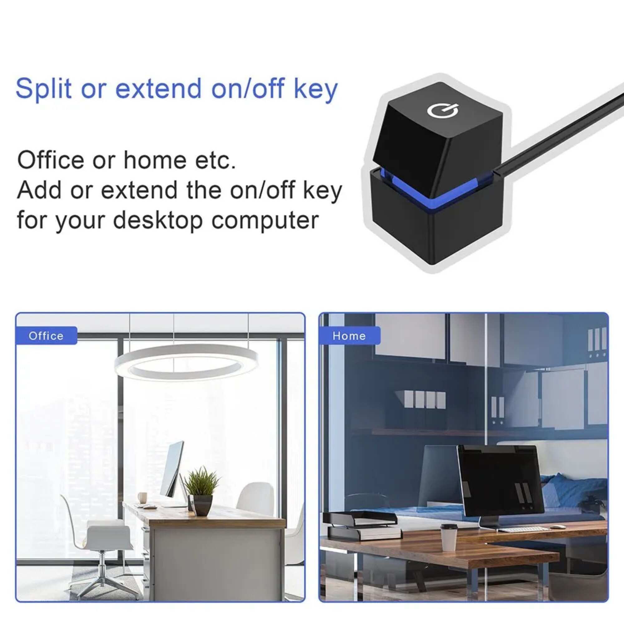 Buton Mecanic ON/OFF PC LED 7 Culori, Oprire-Pornire Desktop, Gaming ...