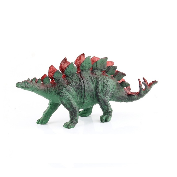 Dinoszaurusz figura, Jormftte, Stegosaurus, PVC, zöld
