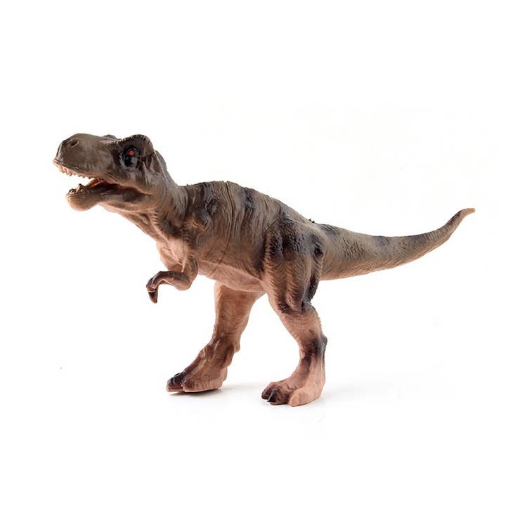 Dinoszaurusz figura, Jormftte, Tyrannosaurus rex, PVC, barna