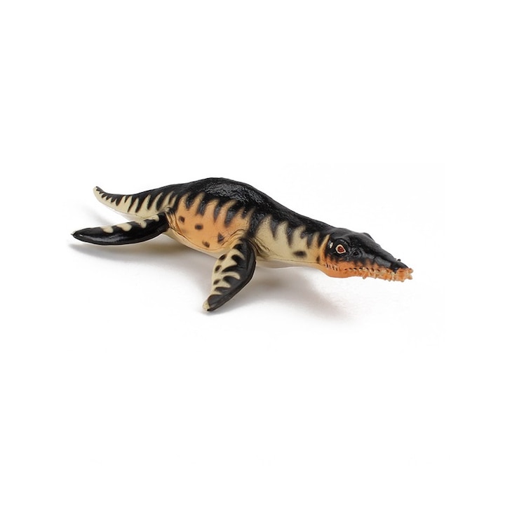 Dinoszaurusz figura, Jormftte, Liopleurodon, PVC, fekete/narancs