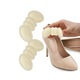 Set 2 branturi din spuma si poliester pentru calcaie, protectii adezive, 9.5 x 4 cm, grosime 3 mm, crem