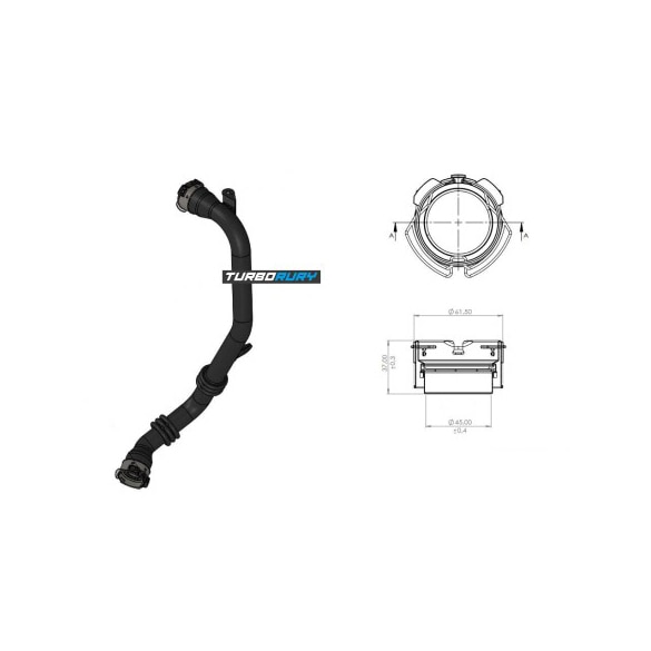 Furtun aer intercooler, Turborury, Nissan Juke NV200 Pulsar, 144601KB2E