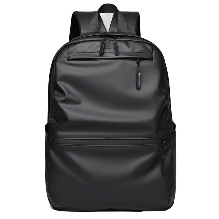 Rucsac laptop, LLWL, Piele naturala, 15", Negru