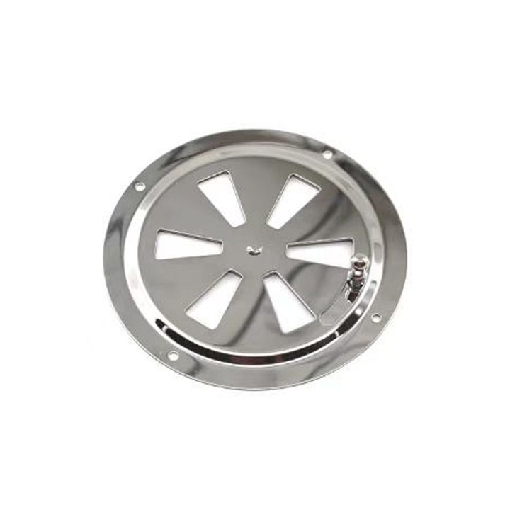 Capac ventilatie circular, LLWL, Inox, 12.4 cm, Argintiu