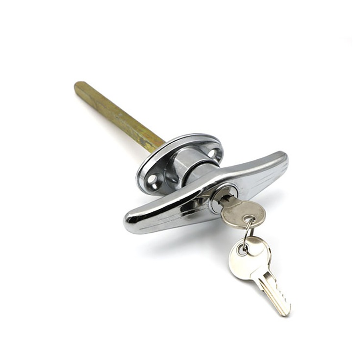 Set Maner usa garaj + 2 chei, LLWL, Aliaj de Zinc, 127 mm, Argintiu
