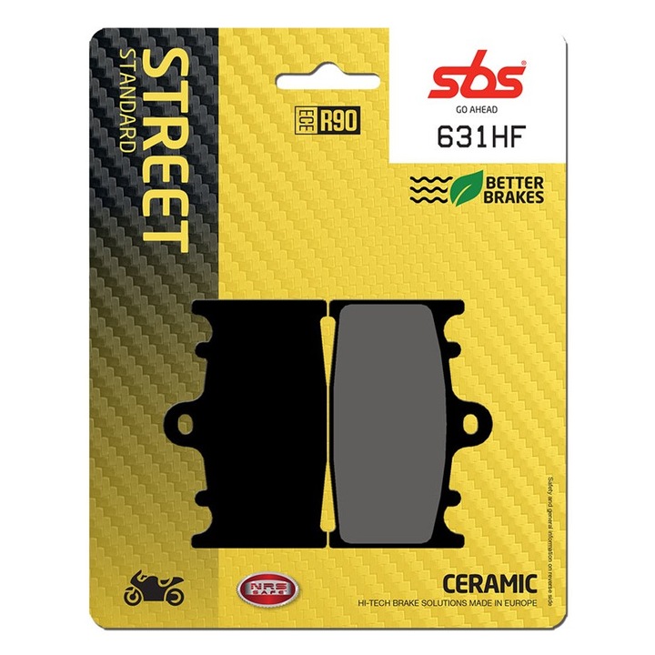 Set 2 bucati placute frana moto, SBS 631HF - ceramic