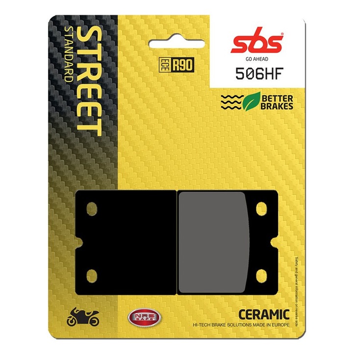 Set 2 bucati placute frana moto, SBS 506HF - ceramic