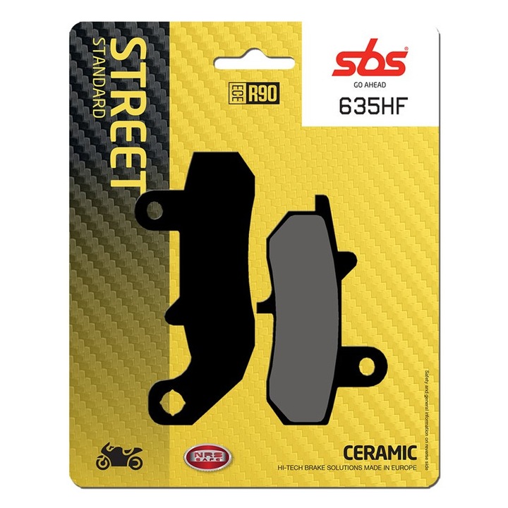 Set 2 bucati placute frana moto, SBS 635HF - ceramic