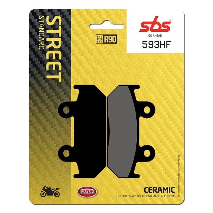 Set 2 bucati placute frana moto, SBS 593HF - ceramic