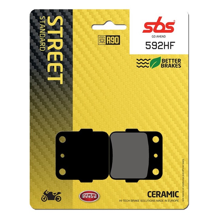 Set 2 bucati placute frana moto, SBS 592HF - ceramic