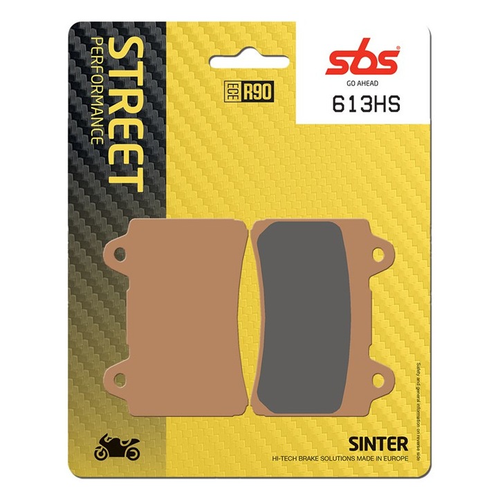 Set 2 bucati placute frana moto, SBS 613HS - sinter
