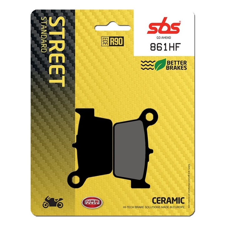 Set 2 bucati placute frana moto, SBS 861HF - ceramic