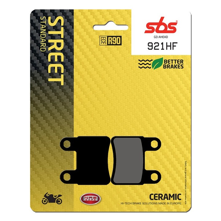 Set 2 bucati placute frana moto, SBS 921HF - ceramic