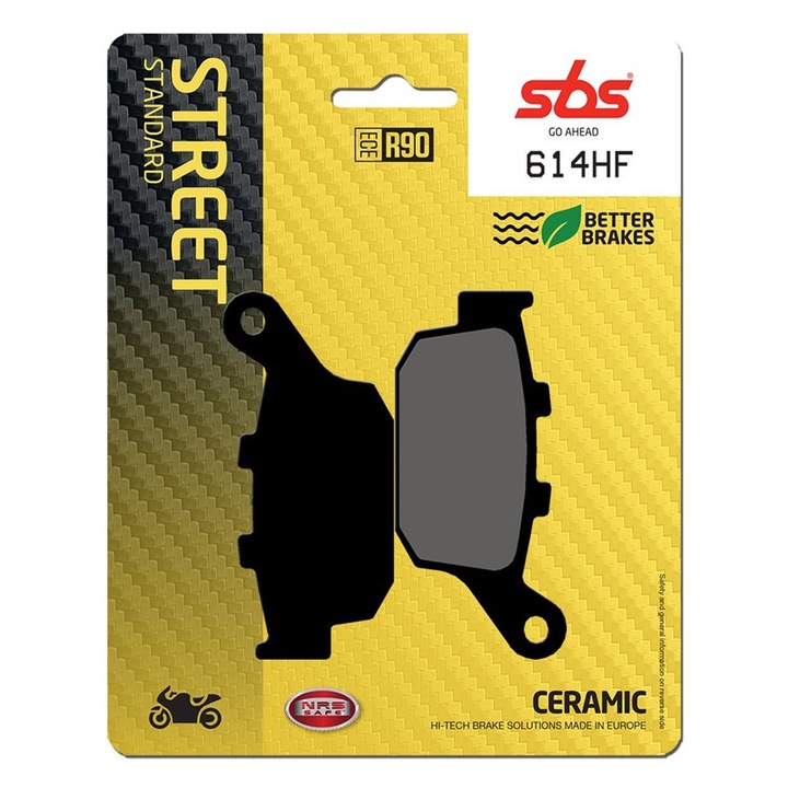 Set 2 bucati placute frana moto, SBS 614HF - ceramic