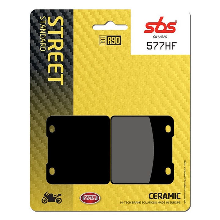 Set 2 bucati placute frana moto, SBS 577HF - ceramic