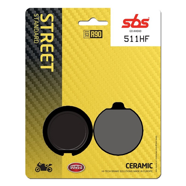Set 2 bucati placute frana moto, SBS 511HF - ceramic