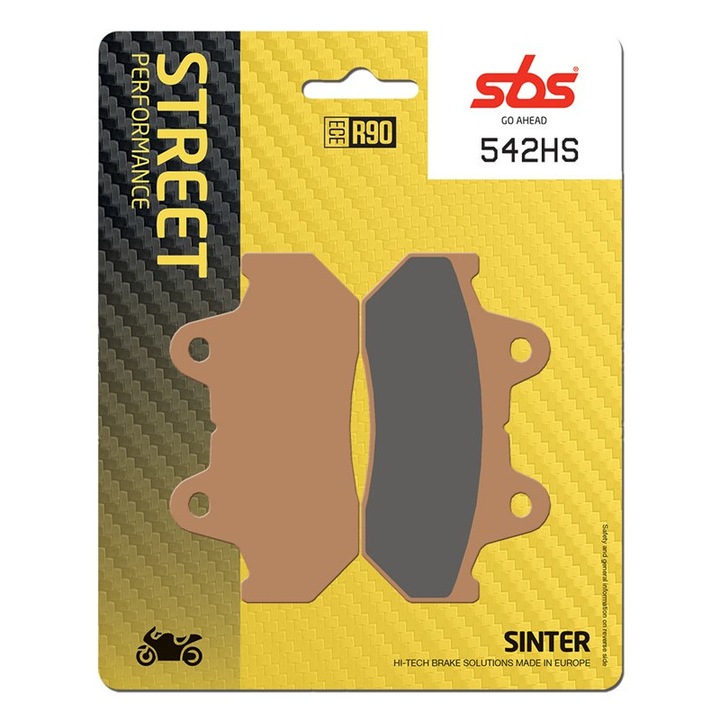 Set 2 bucati placute frana moto, SBS 542HS - sinter