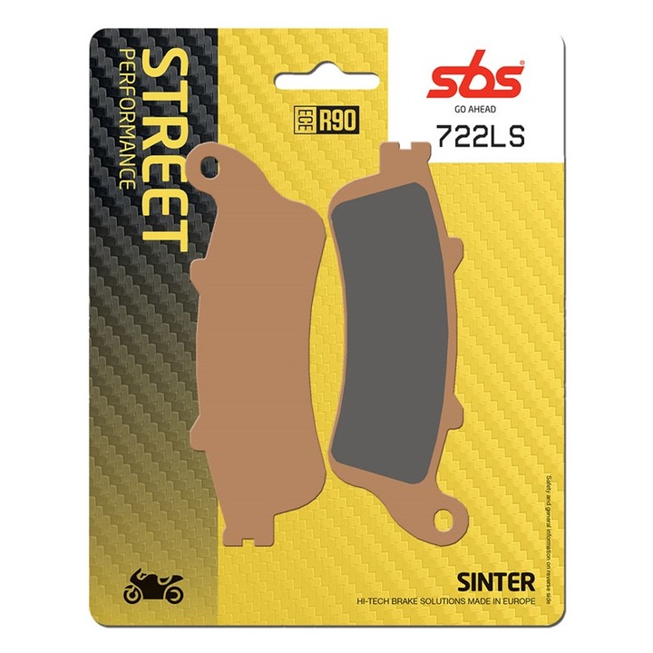 Set 2 bucati placute frana moto, SBS 722LS - sinter