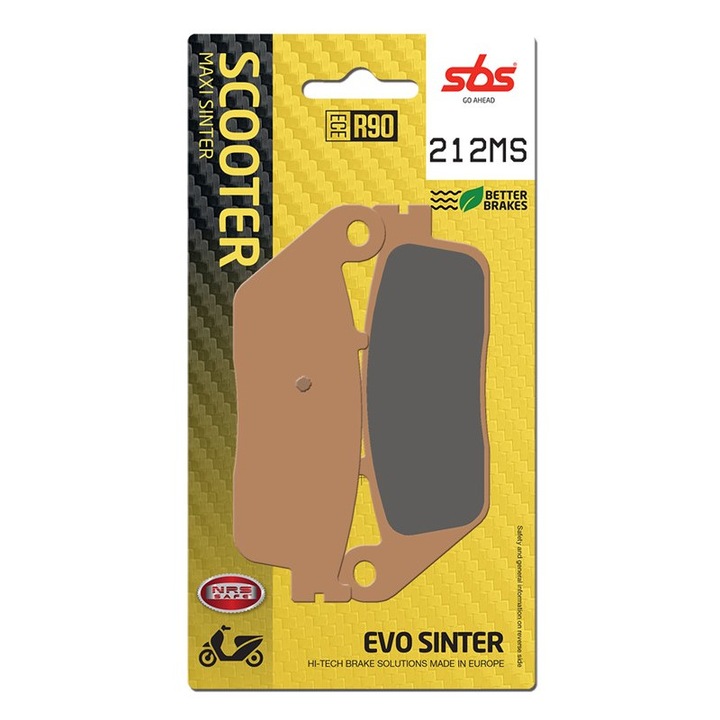 2 db maxi-robogó fékbetét készlet, SBS 212MS - szinter