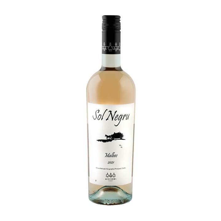 Vin rose sec Malbec, Asconi, Sol Negru, 750 ml