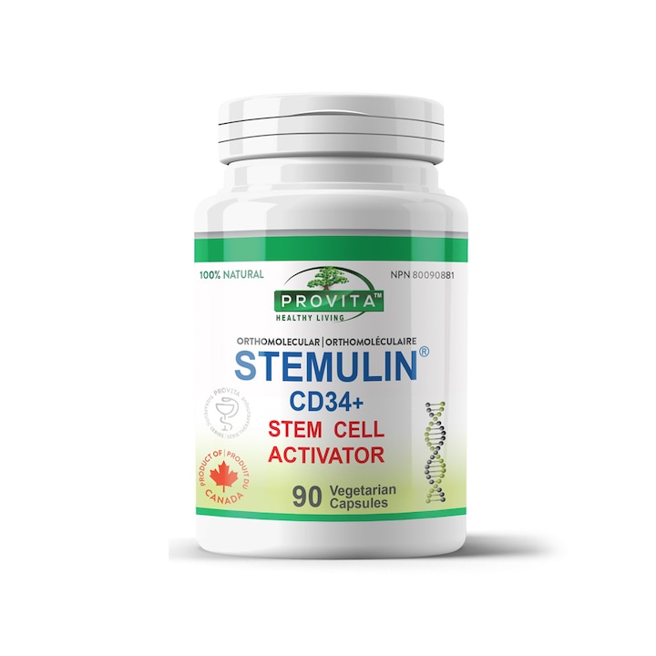 Stemulin CD34+, 90 capsule de origine vegetala, Activator de Celule Stem pentru Regenerare si Refacere, Provita Nutrition