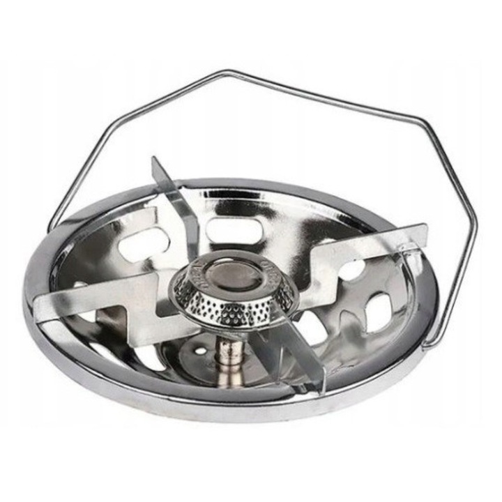 Kempingégő, Orgaz, Acél, 18 cm, 1,48 kW, Ezüst