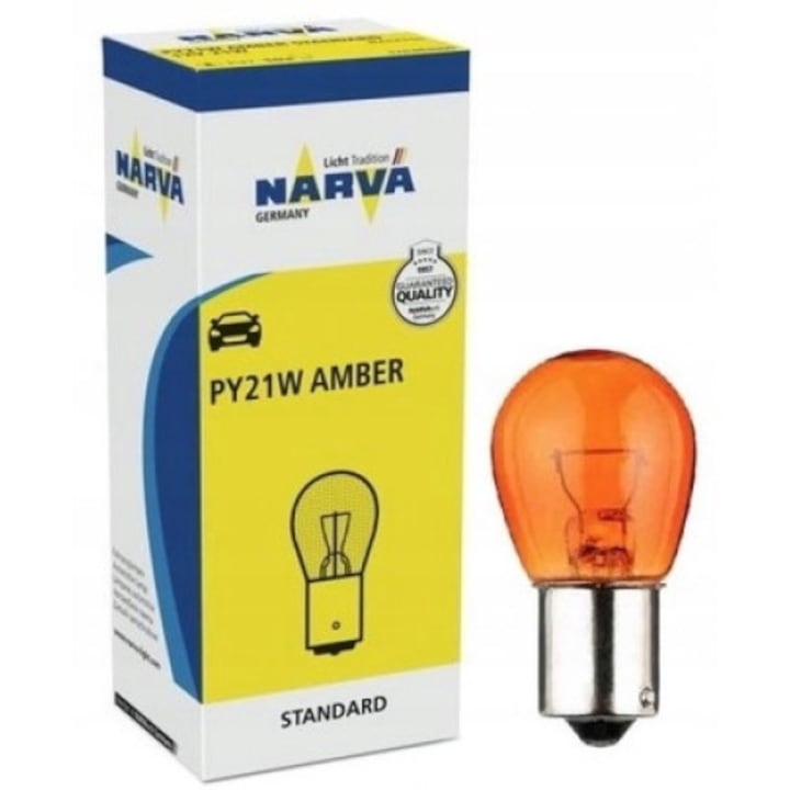 Bec semnalizare PY21W-halogen, culoare galben Soclu: BAU15s, Putere ...